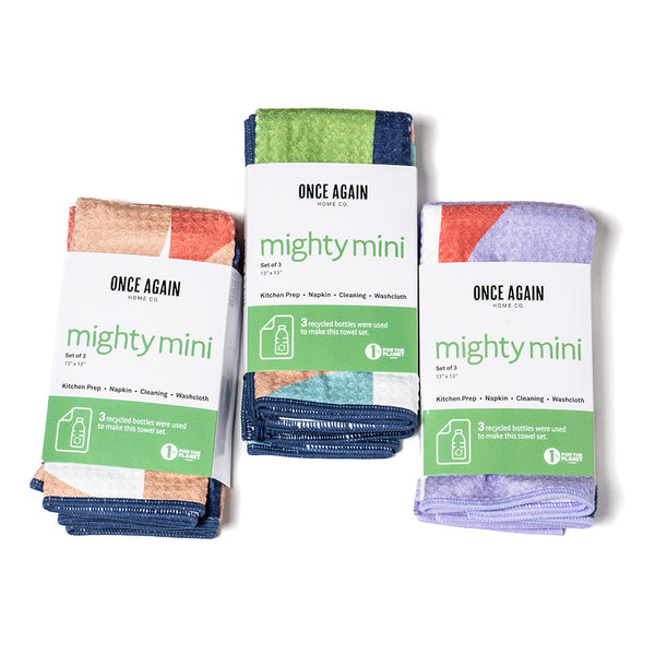 Once Again Home Mighty Mini's Towel Set- Beans - Black