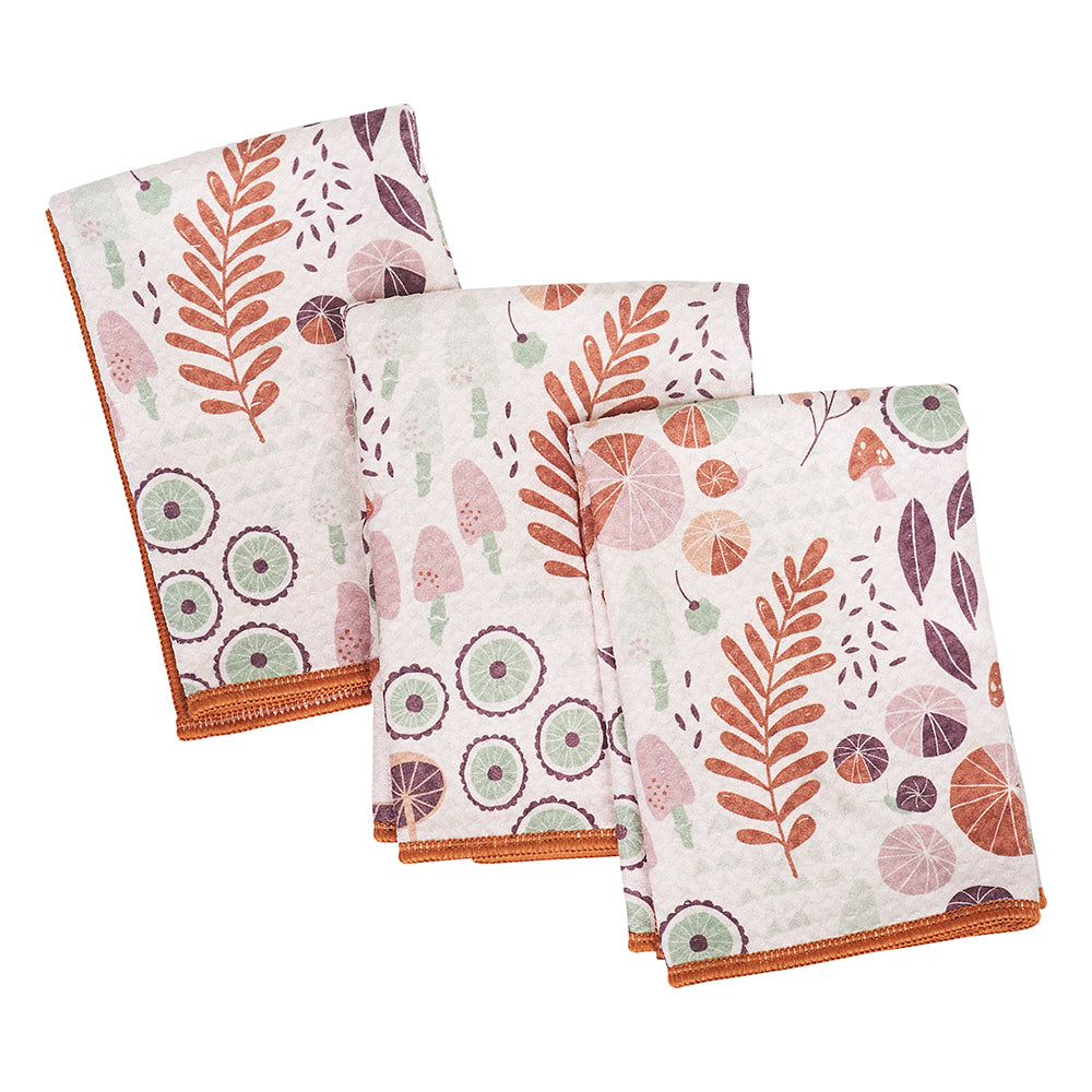 Mighty Mini Reversible Towel (Set of 3) - HJ Fall Funghi Kitchen Towels Once Again Home Co.   