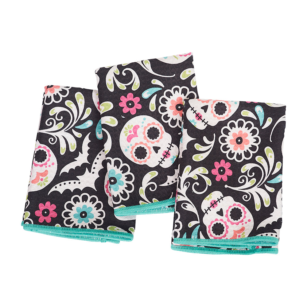 Mighty Mini Towel (Set of 3) Reversible - HJ Sugar Skull Kitchen Towels Once Again Home Co.   