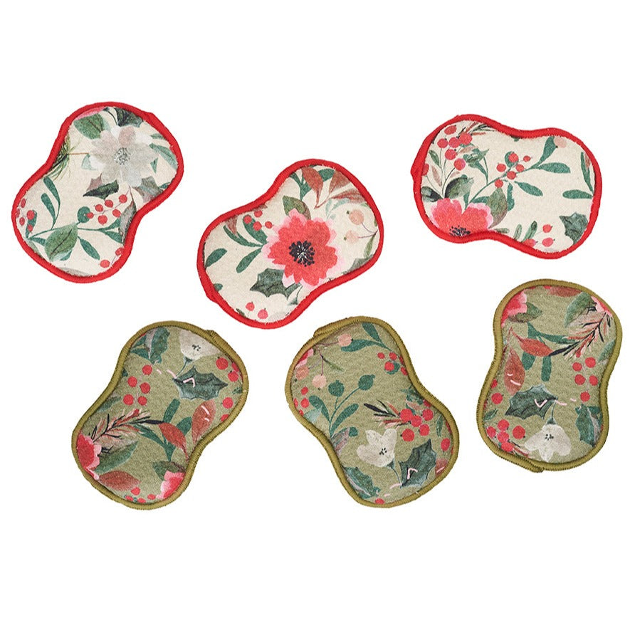 RE:usable Sponges (Set of 3) - Holiday Flora Sponges &amp; Scouring Pads Once Again Home Co.   