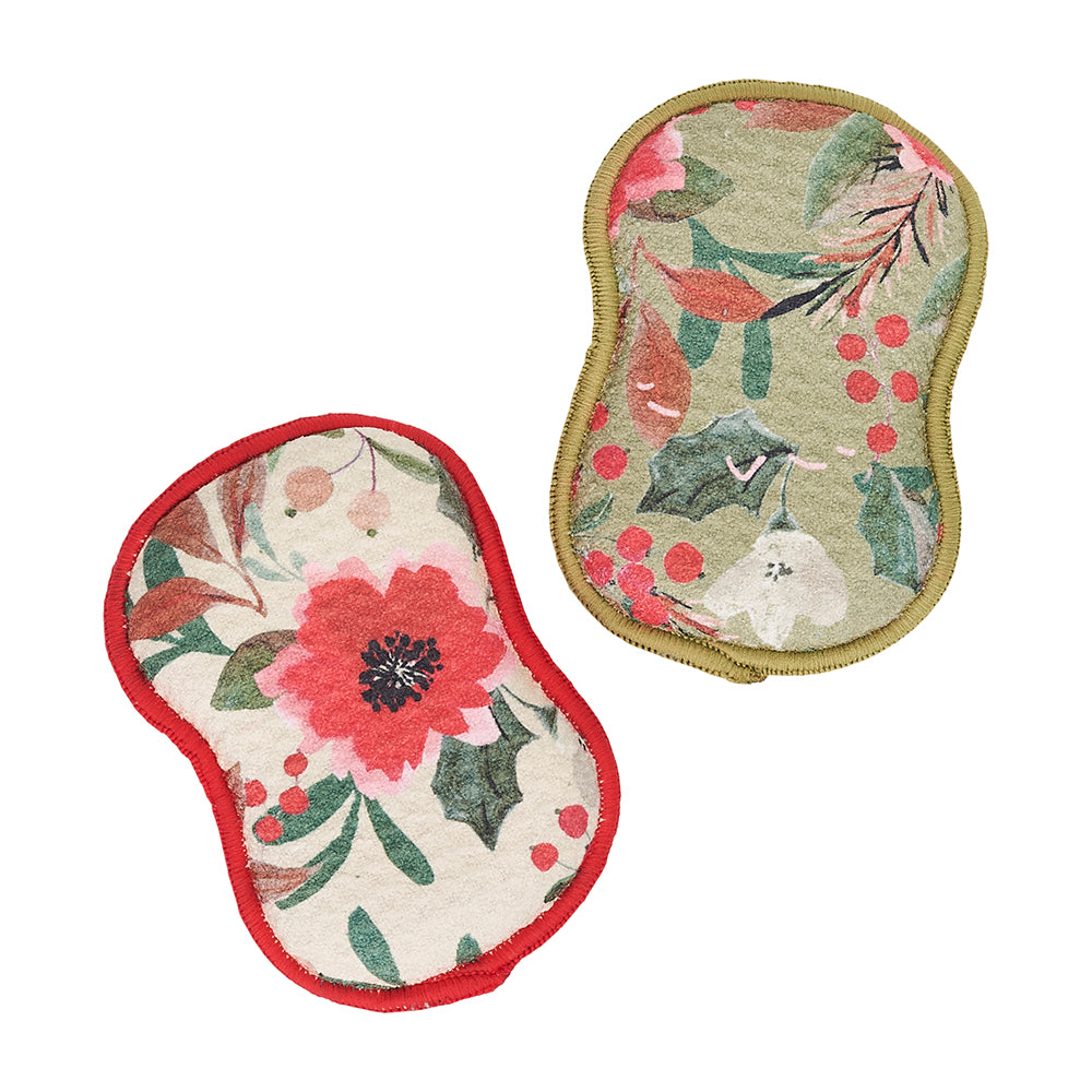 RE:usable Sponges (Set of 3) - Holiday Flora Sponges &amp; Scouring Pads Once Again Home Co.   