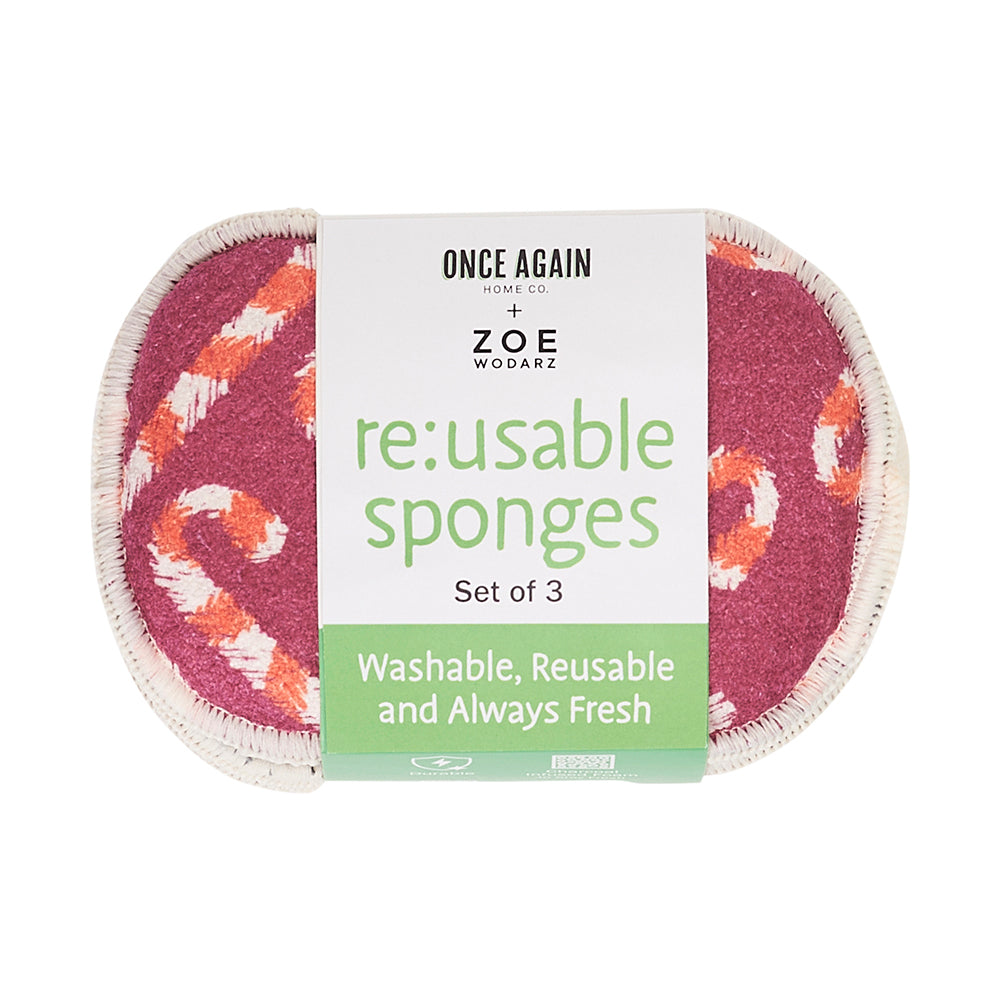 Assorted RE:usable Sponges (Set of 3) - ZW Holiday Sponges &amp; Scouring Pads Once Again Home Co.   