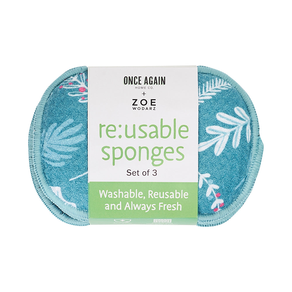 Assorted RE:usable Sponges (Set of 3) - ZW Holiday Sponges &amp; Scouring Pads Once Again Home Co.   