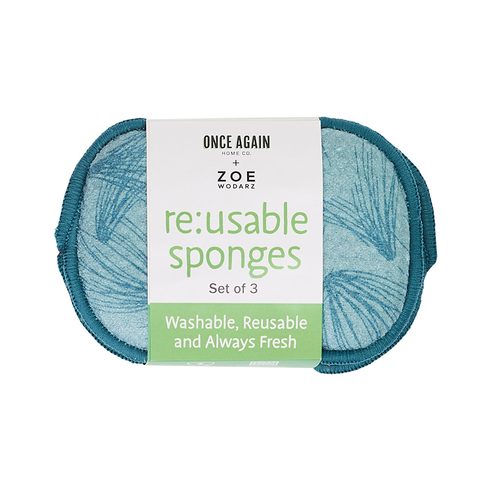 Assorted RE:usable Sponges (Set of 3) - ZW Fall Sponges &amp; Scouring Pads Once Again Home Co.   