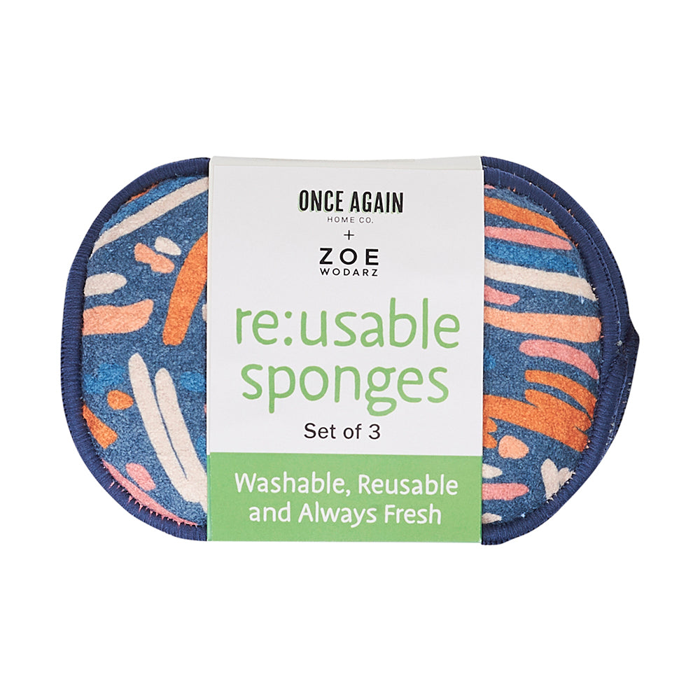 Assorted RE:usable Sponges (Set of 3) - ZW Fall Sponges &amp; Scouring Pads Once Again Home Co.   