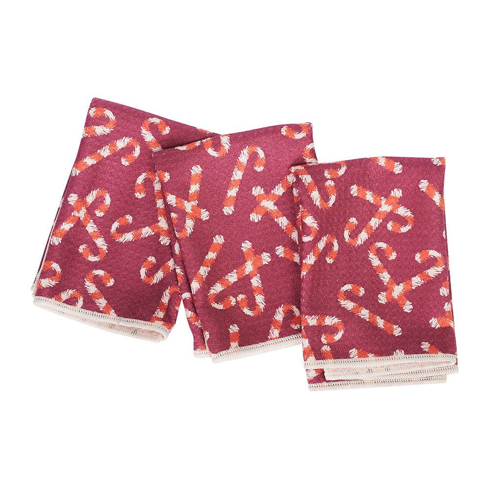 Mighty Mini Towel (Set of 3) Reversible - ZW Candy Cane Kitchen Towels Once Again Home Co. Red  