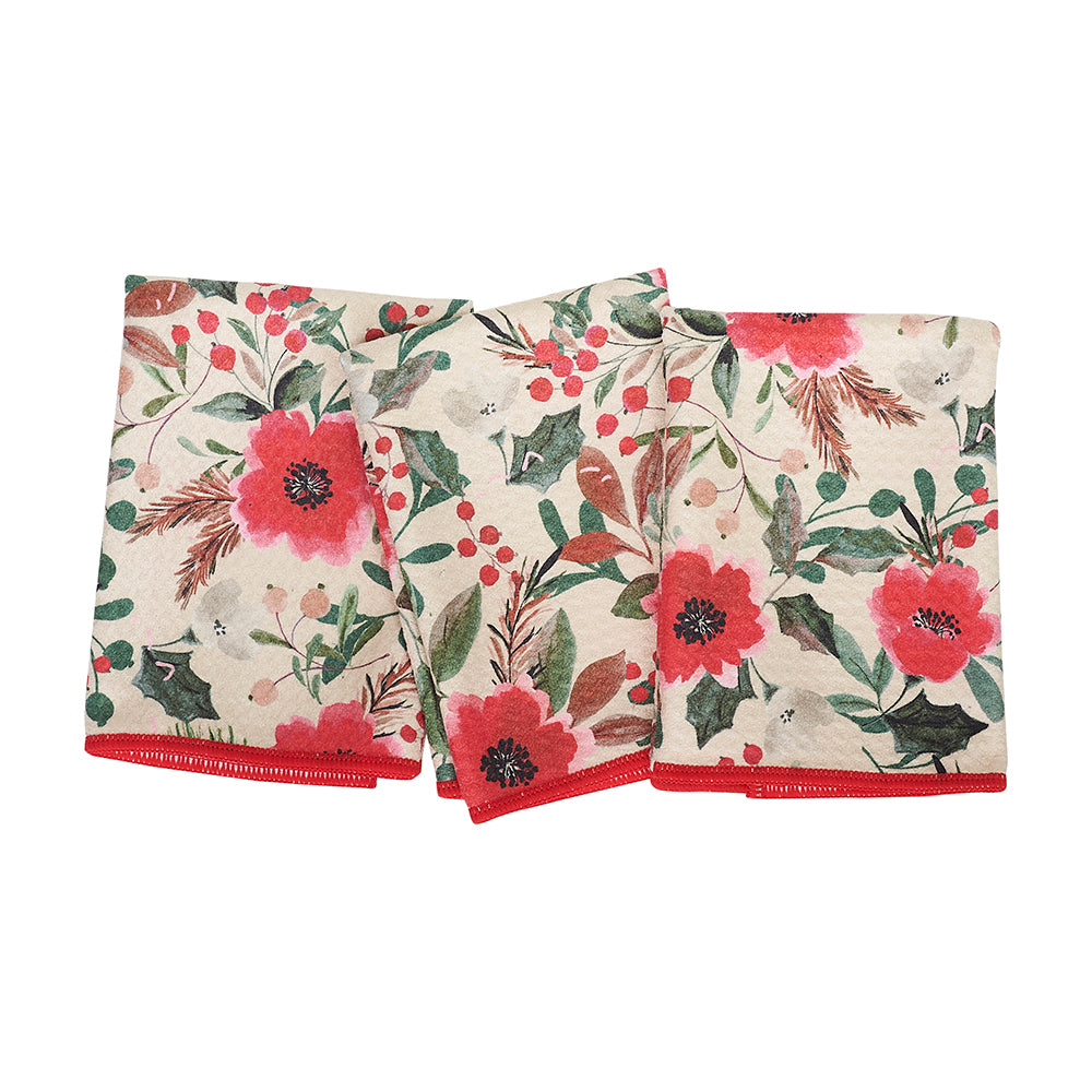 Assorted Mighty Mini Towel (Set of 3) -Holiday Flora Kitchen Towels Once Again Home Co.   