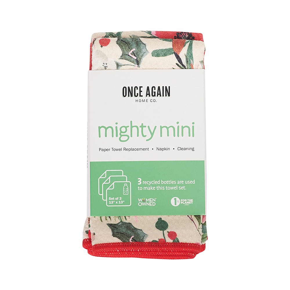 Assorted Mighty Mini Towel (Set of 3) -Holiday Flora Kitchen Towels Once Again Home Co.   