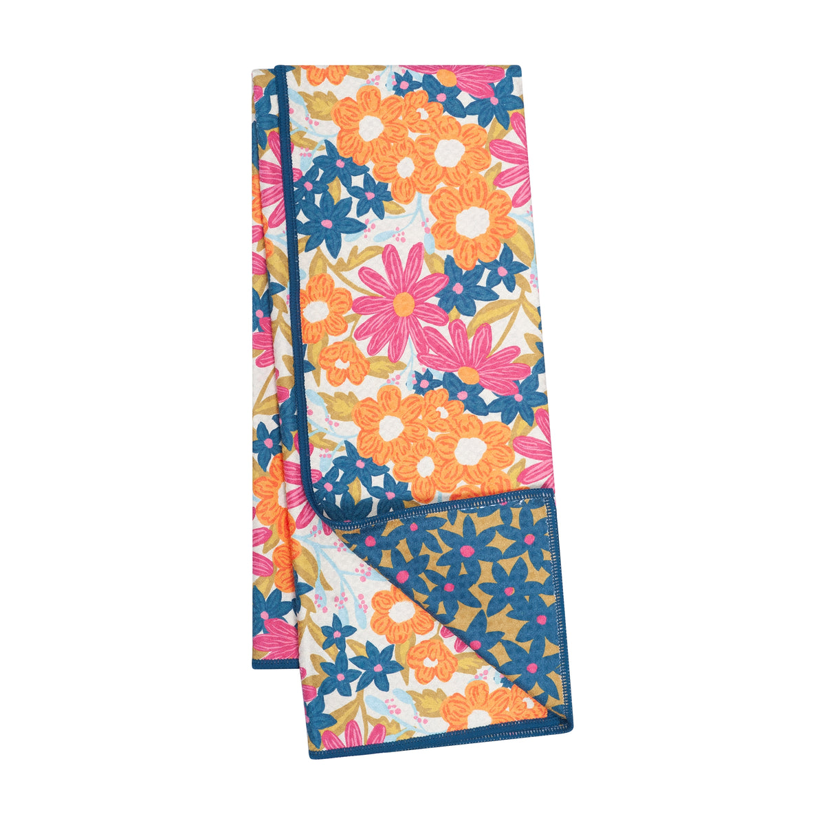 Anywhere Towel Reversible - Iris &amp; Sea Mini Blooms