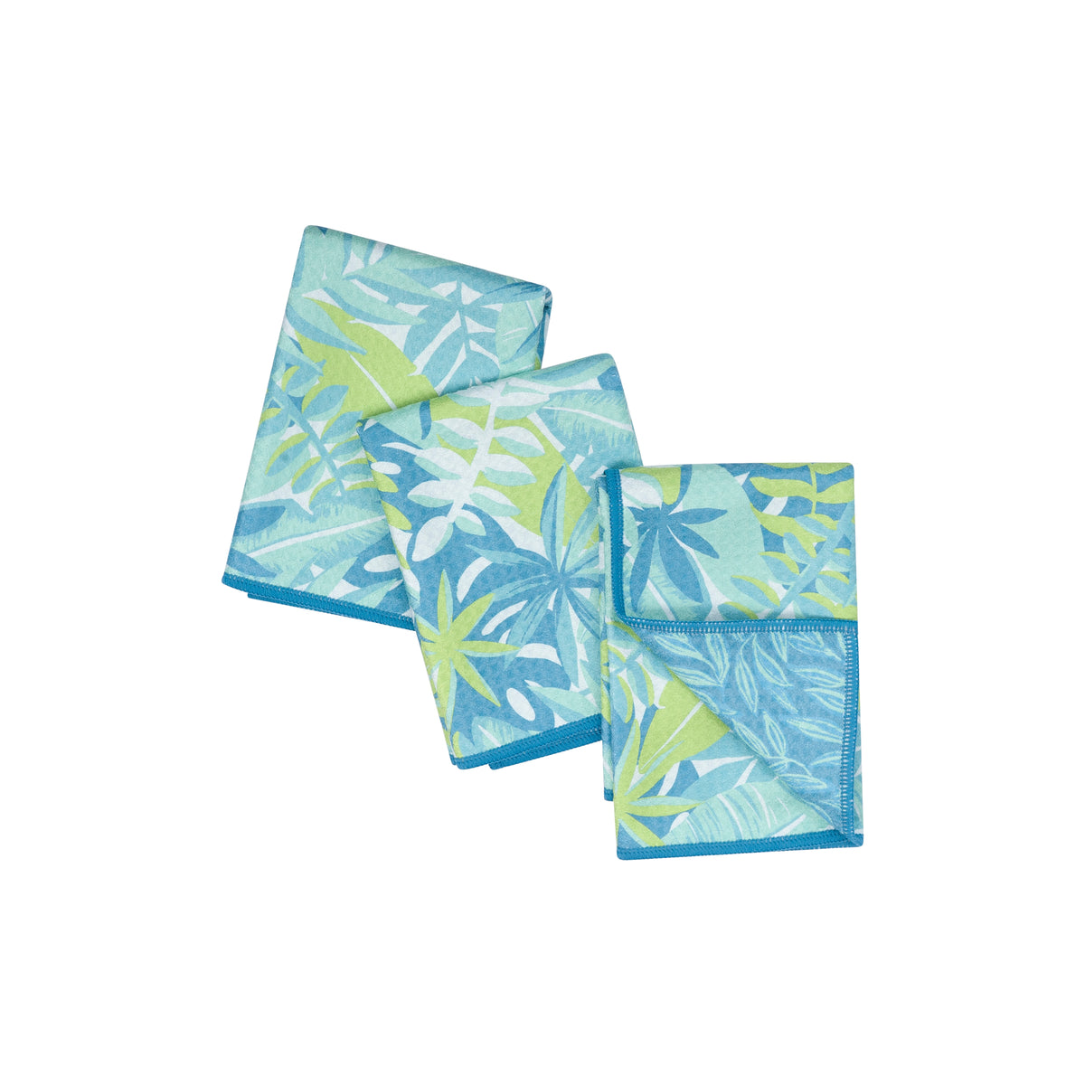 Mighty Mini Towel (Set of 3) Reversible - Iris &amp; Sea Tropic Hot