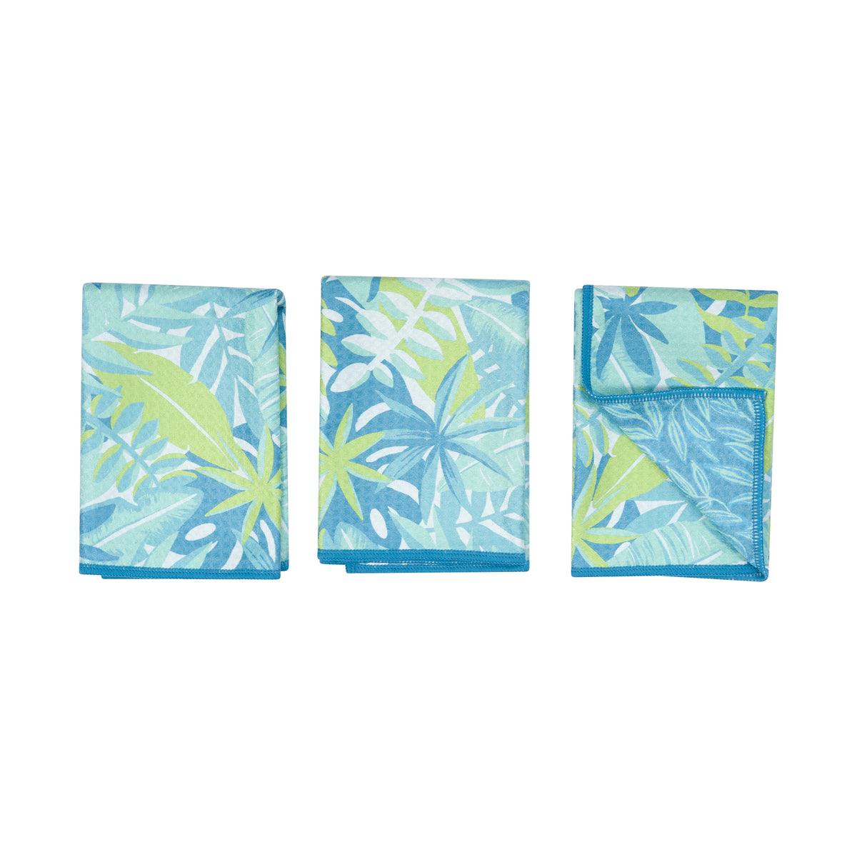 Mighty Mini Towel (Set of 3) Reversible - Iris &amp; Sea Tropic Hot