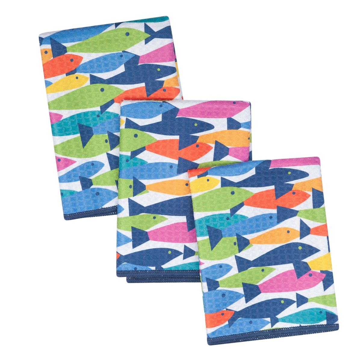 Mighty Mini Towel (Set of 3) Reversible - KN Fish