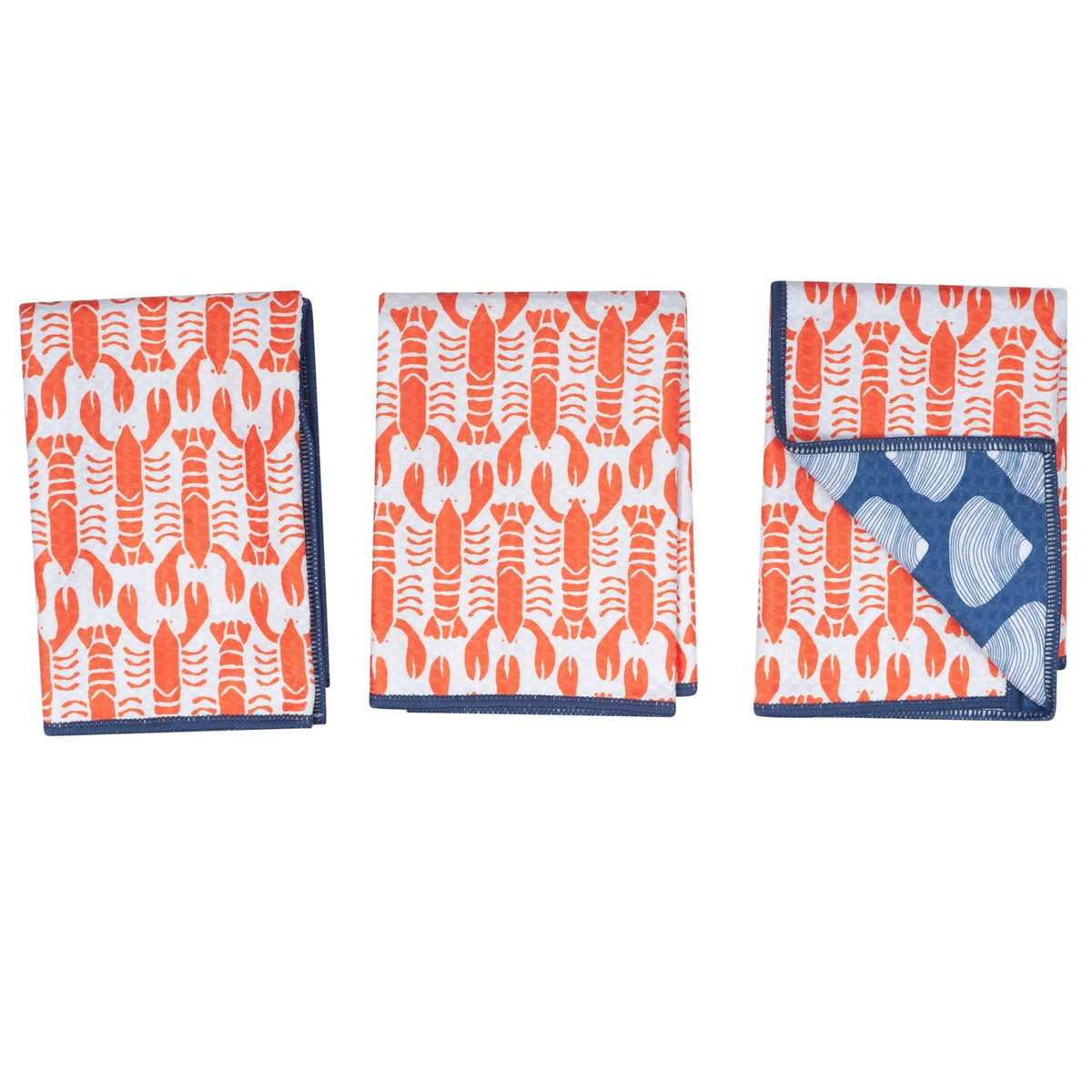 Mighty Mini Towel (Set of 3) Reversible - KN Lobster