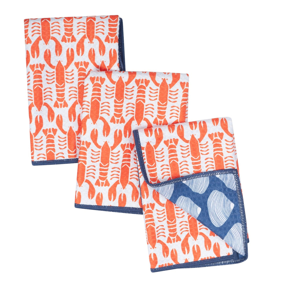 Mighty Mini Towel (Set of 3) Reversible - KN Lobster