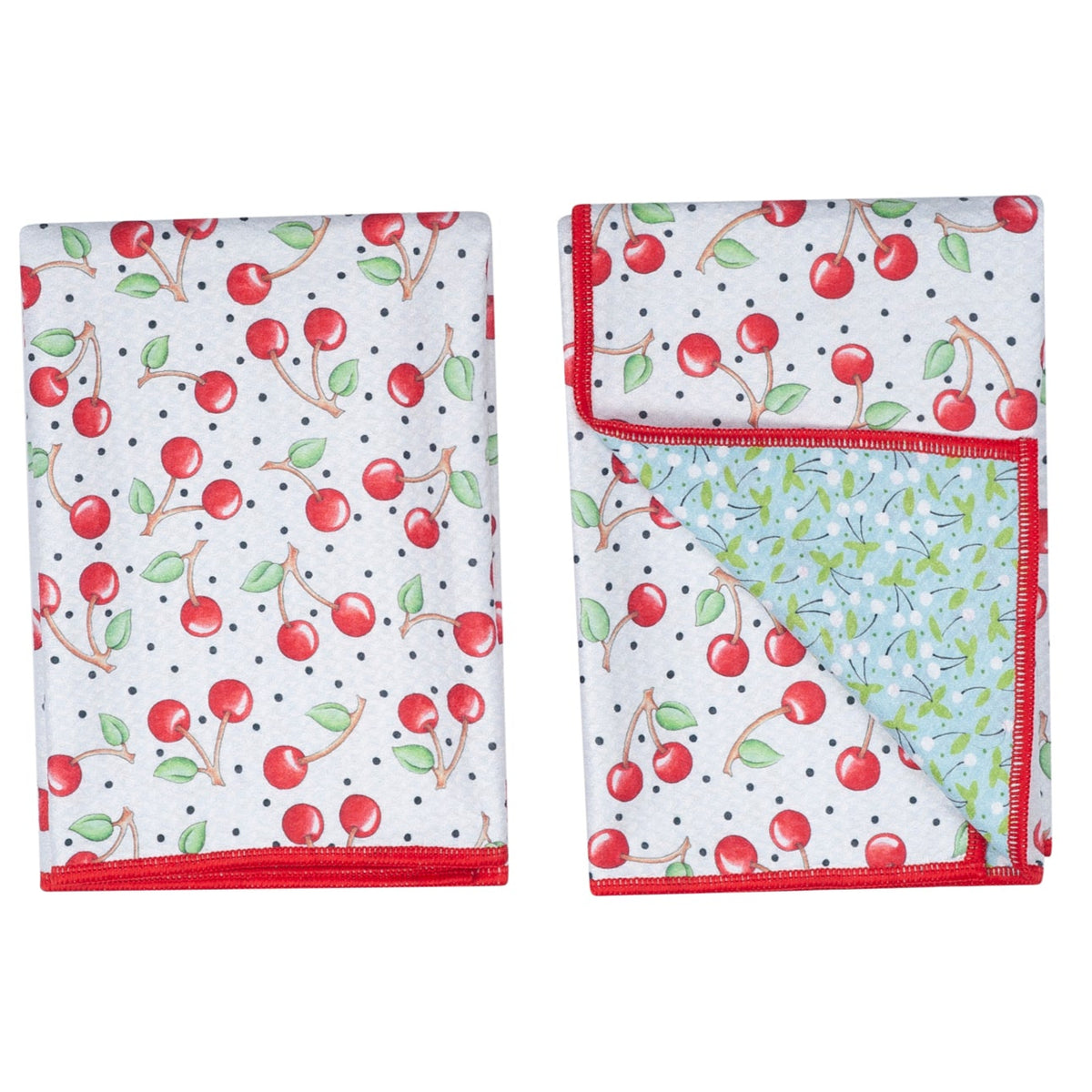 Double Duty Towel (set of 2) Reversible - ME Cherry Harvest