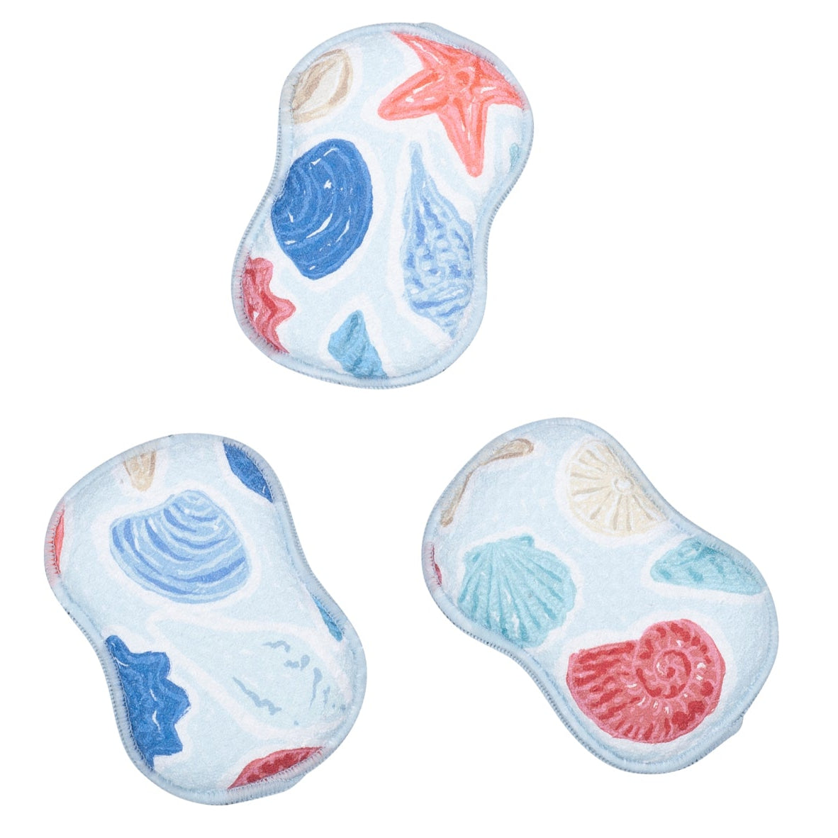 RE:usable Sponges (Set of 3) - Iris &amp; Sea Seashell