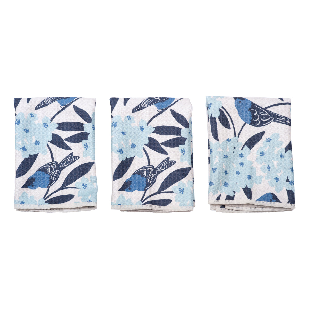 Mighty Mini Towel (Set of 3) Reversible - Nuthatch Birdsong