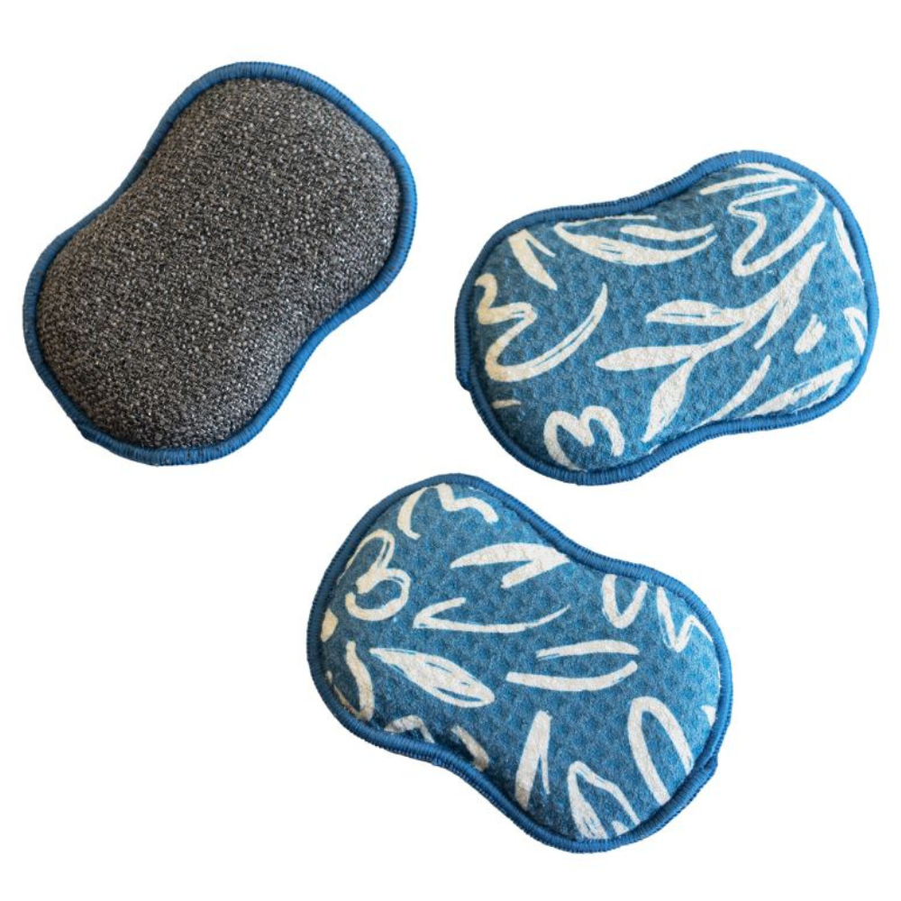 Assorted RE:usable Sponges (Set of 3) - Doodle &amp; Bloom Sponges &amp; Scouring Pads Once Again Home Co.   