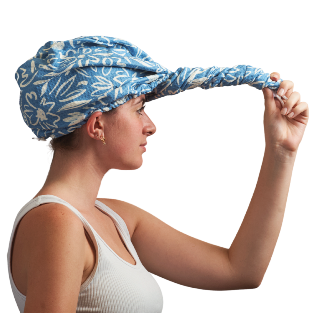 Hair Towel Wrap - Bloom in Blue