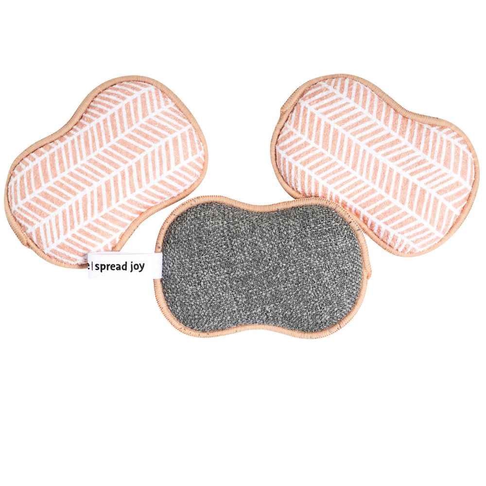 RE:usable Sponges (Set of 3) - Branches Sponges & Scouring Pads Once Again Home Co. Pink  