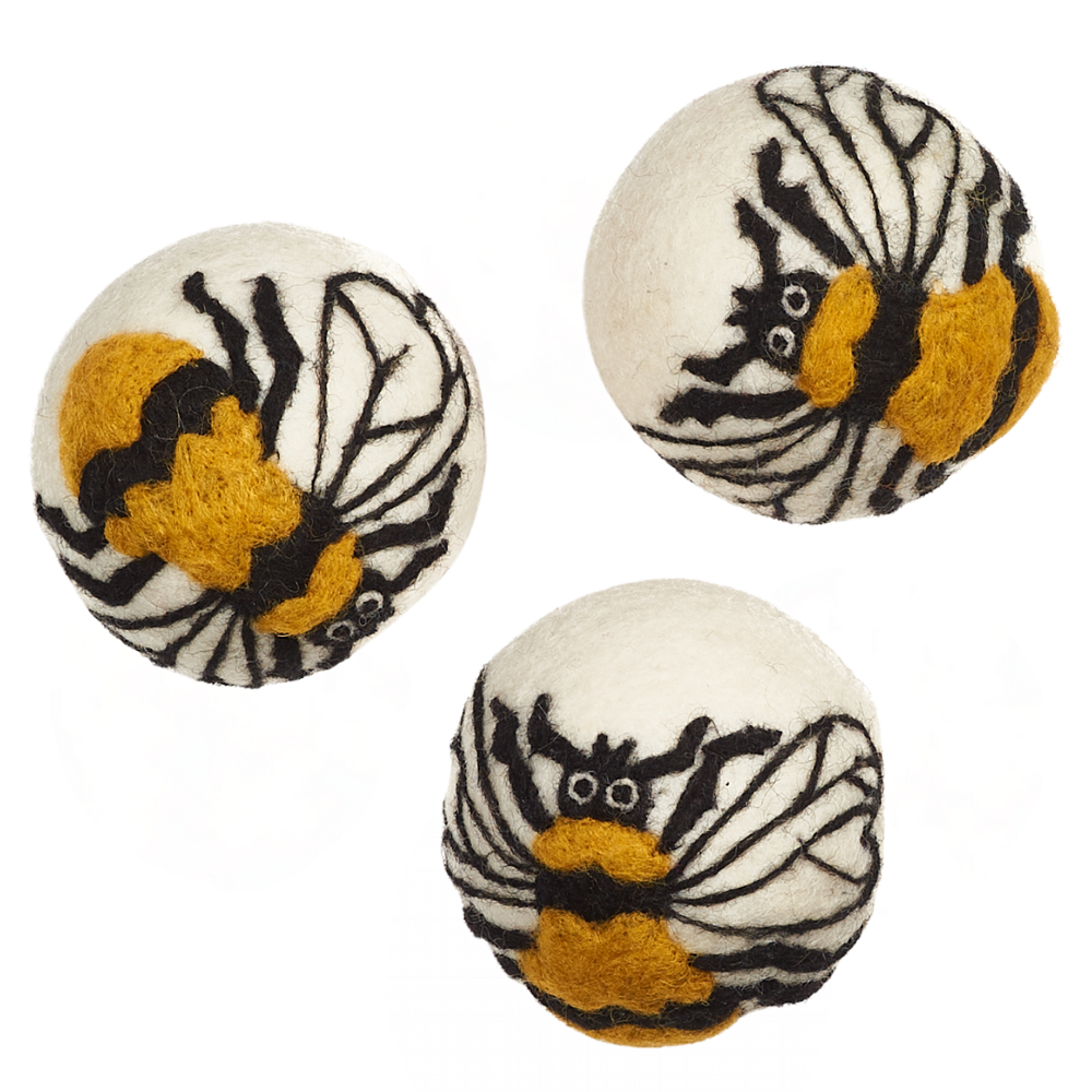 Wool Dryer Balls - Set of 3 Bumblebee