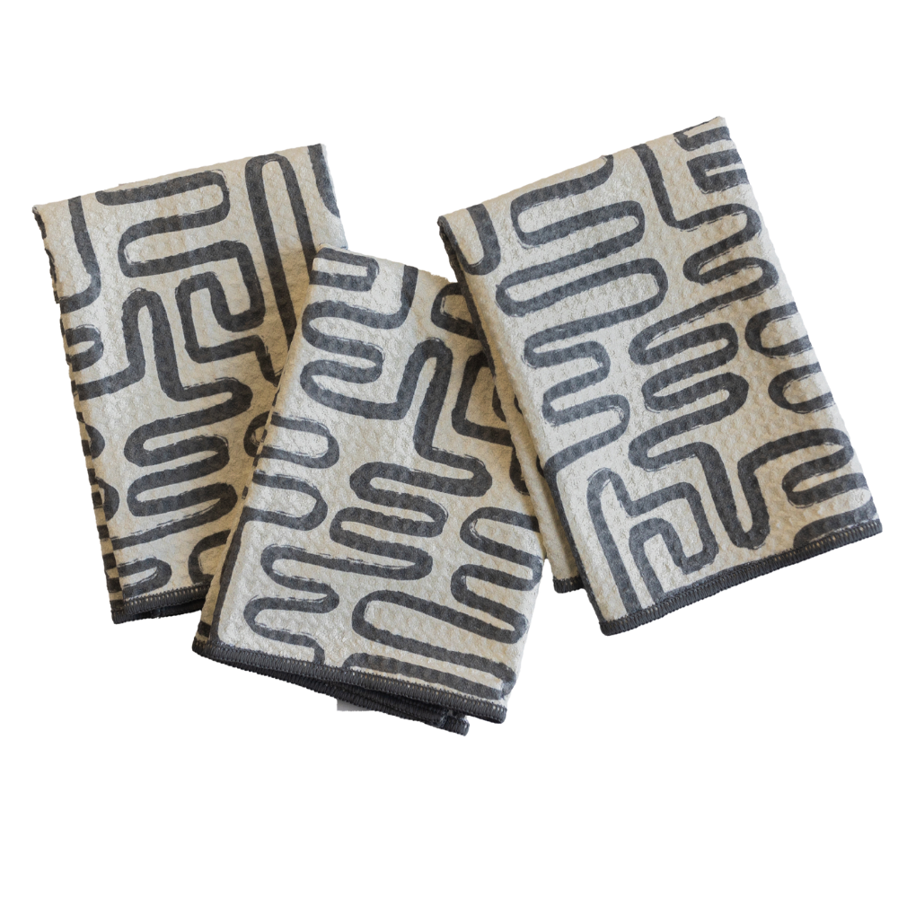 Mighty Mini Towel (Set of 3) - Doodle Kitchen Towels Once Again Home Co. Blue  