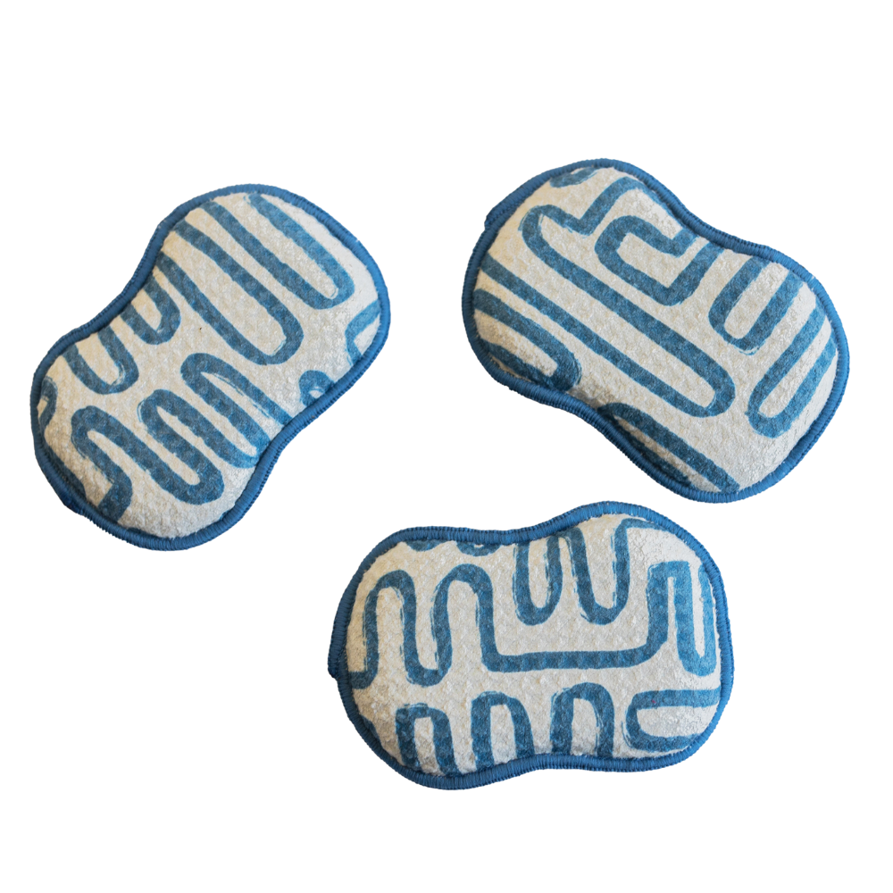 Assorted RE:usable Sponges (Set of 3) - Doodle &amp; Bloom Sponges &amp; Scouring Pads Once Again Home Co.   