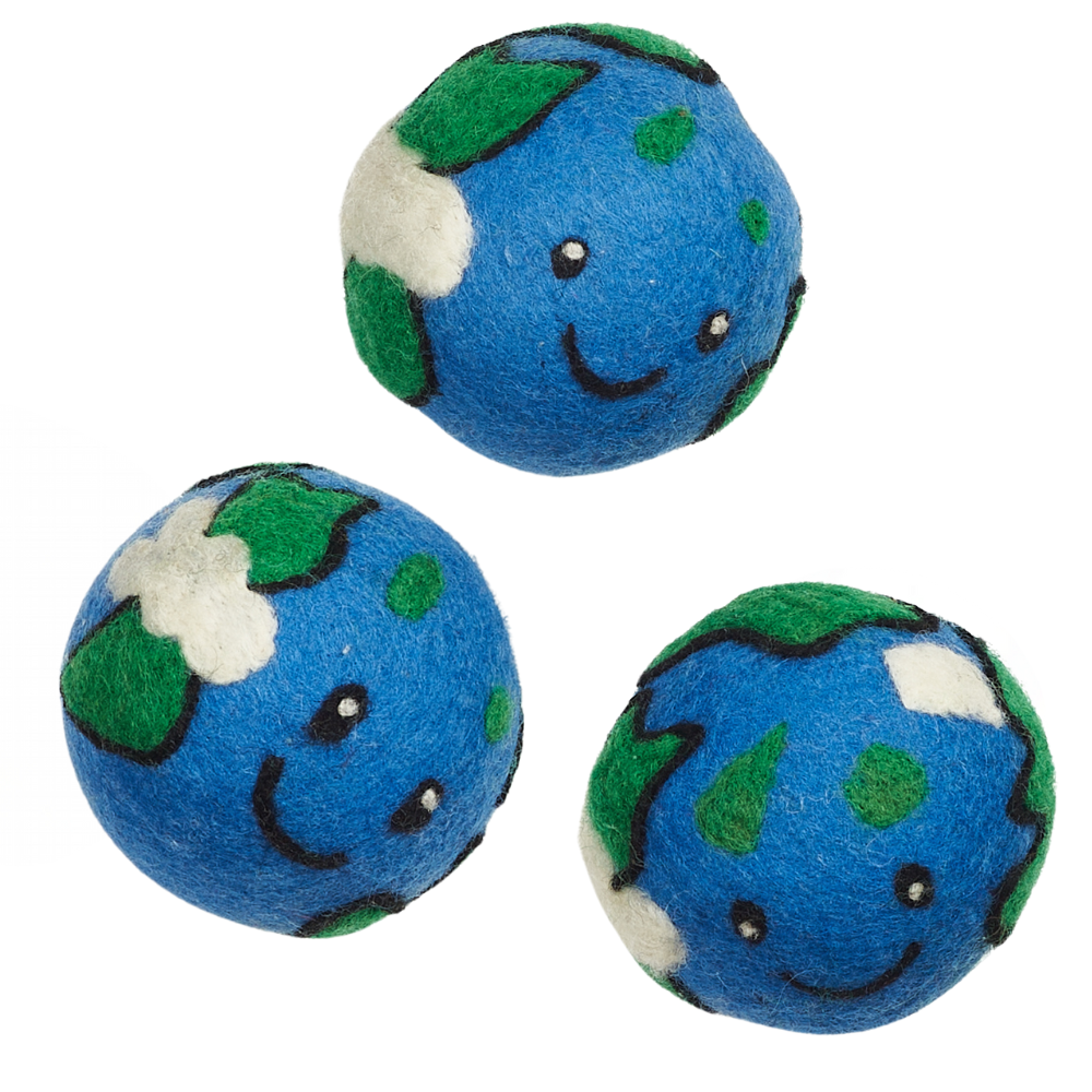 Wool Dryer Balls - Set of 3 Earth