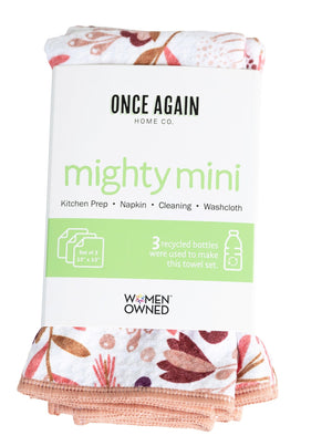 Once Again Home Mighty Mini's Towel Set- Beans - Black