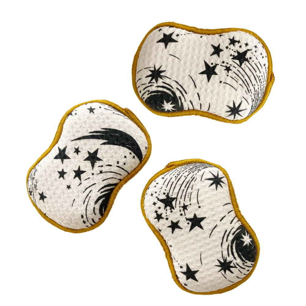 RE:usable Sponges (Set of 3) - HJ Hocus Pocus Sponges &amp; Scouring Pads Once Again Home Co. Black  