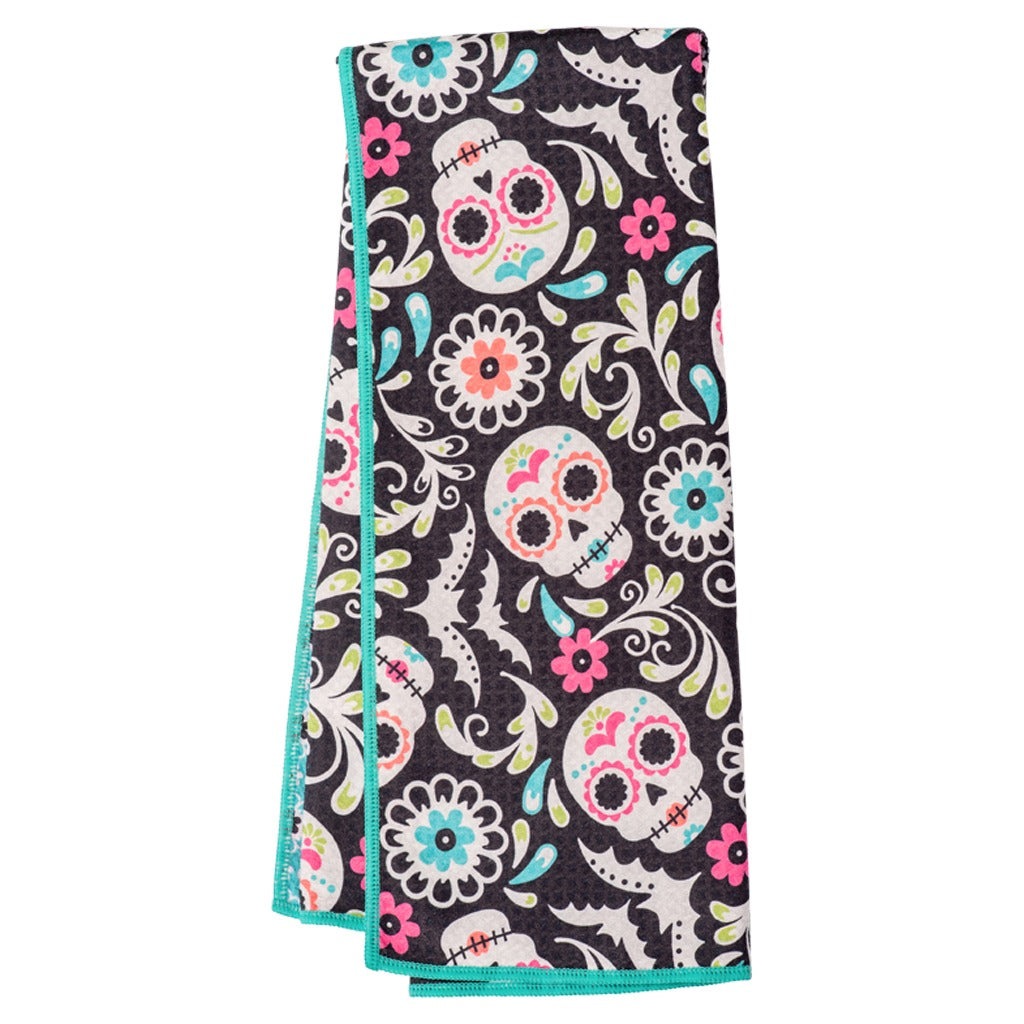 Anywhere Towel Reversible - HJ Sugar Skull Kitchen Towels Once Again Home Co. Black  