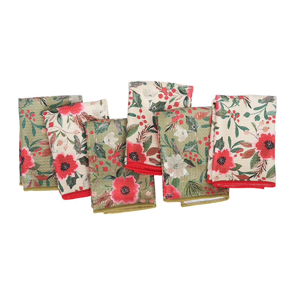 Assorted Mighty Mini Towel (Set of 3) -Holiday Flora Kitchen Towels Once Again Home Co.   