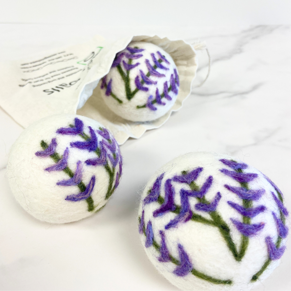 Wool Dryer Balls - Set of 3 Lavender