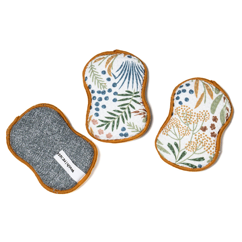 RE:usable Sponges (Set of 3) - Inca Floral