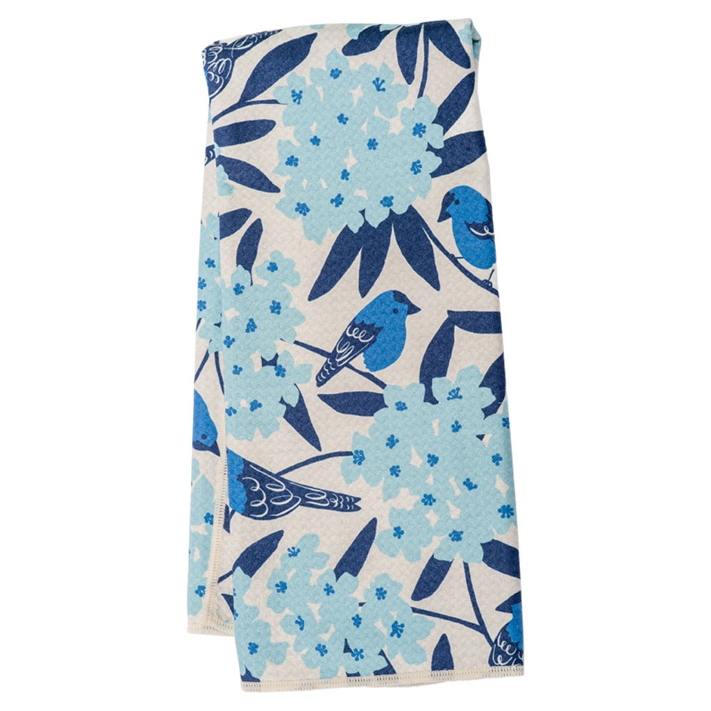 Anywhere Towel Reversible - Nuthatch Birdsong