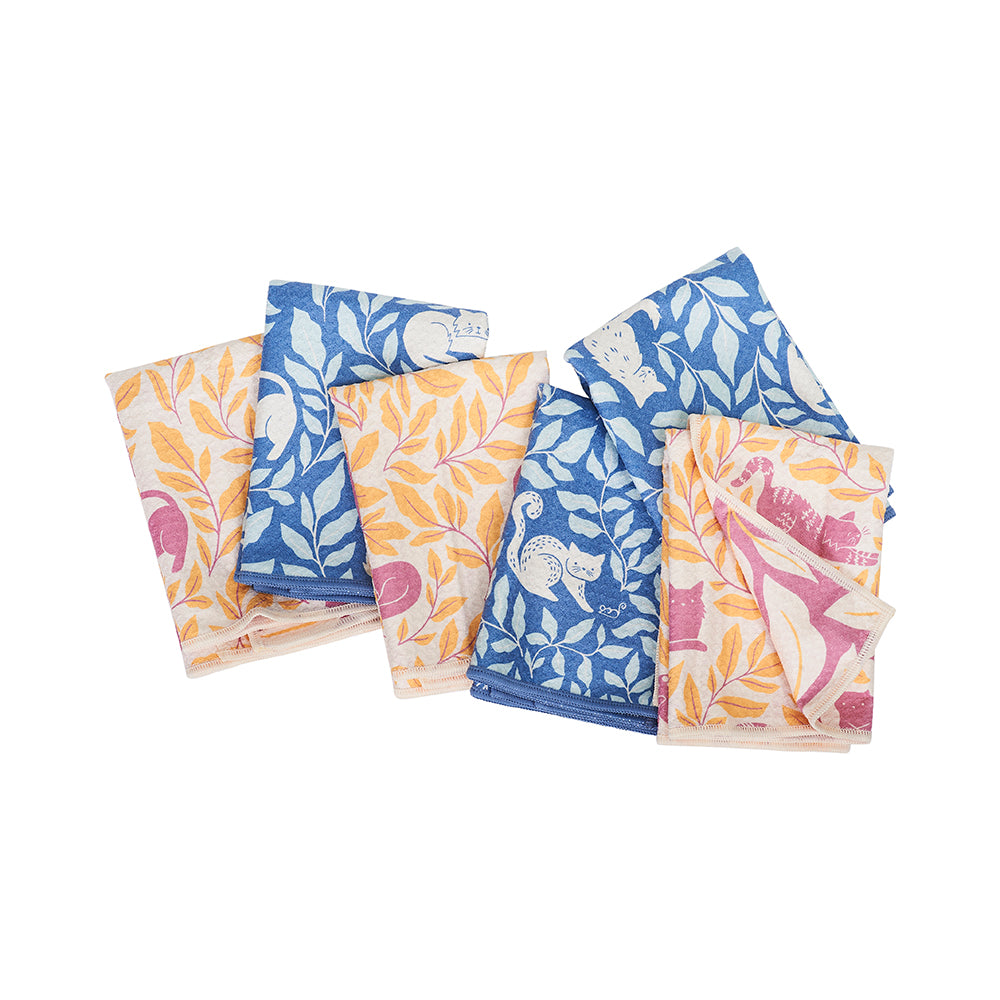 Mighty Mini Towel (Set of 3) Reversible - Nuthatch Cat Club