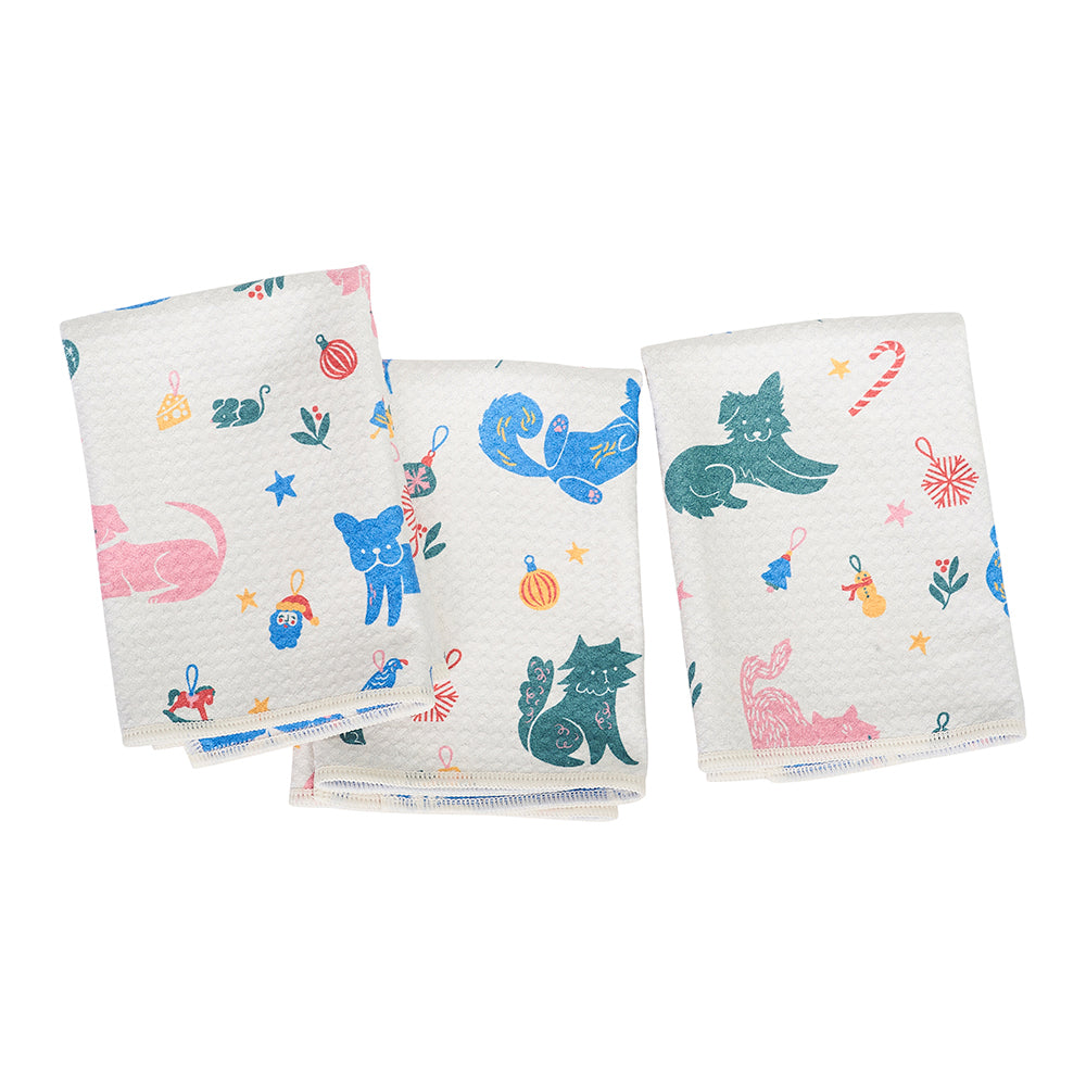 Assorted Mighty Mini Towel (Set of 3) - Nuthatch Holiday Kitchen Towels Once Again Home Co.   