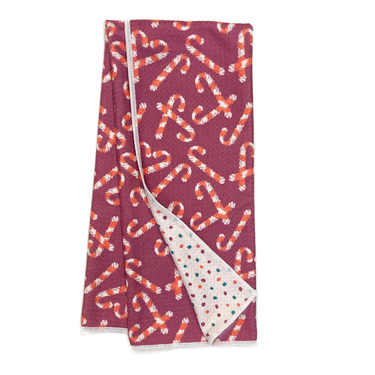 Anywhere Towel Reversible - ZW Candy Cane Kitchen Towels Once Again Home Co.   