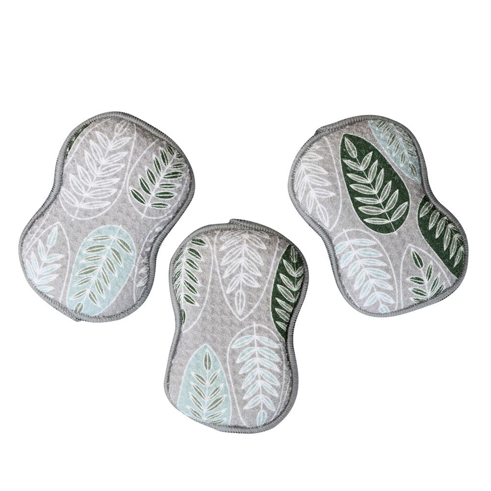 RE:usable Sponges (Set of 3) - Pressed Leaf