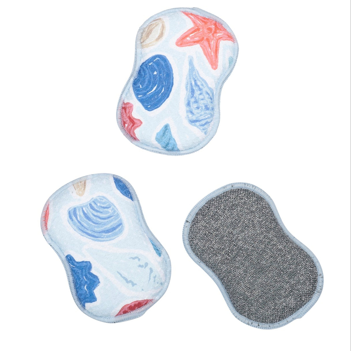 RE:usable Sponges (Set of 3) - Iris &amp; Sea Seashell