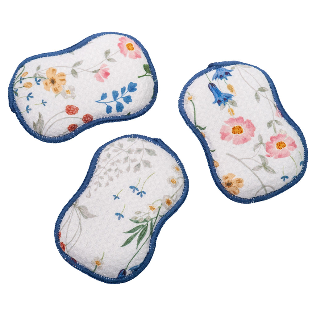 Assorted RE:usable Sponges (Set of 3) - Serenity and Waves Sponges &amp; Scouring Pads Once Again Home Co.   