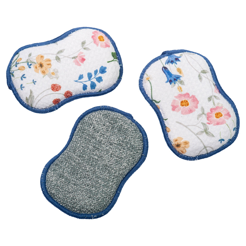 Assorted RE:usable Sponges (Set of 3) - Serenity and Waves Sponges &amp; Scouring Pads Once Again Home Co.   