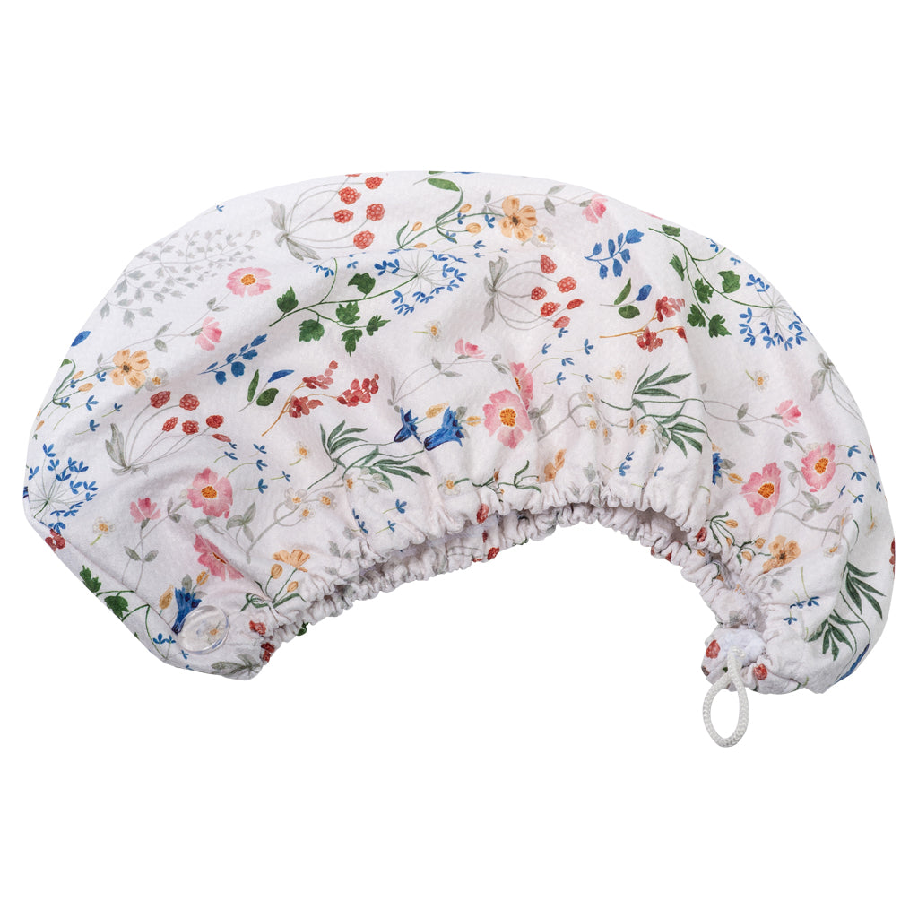 Hair Towel Wrap - Serenity Floral Hair Care Wraps Once Again Home Co. Ecru  