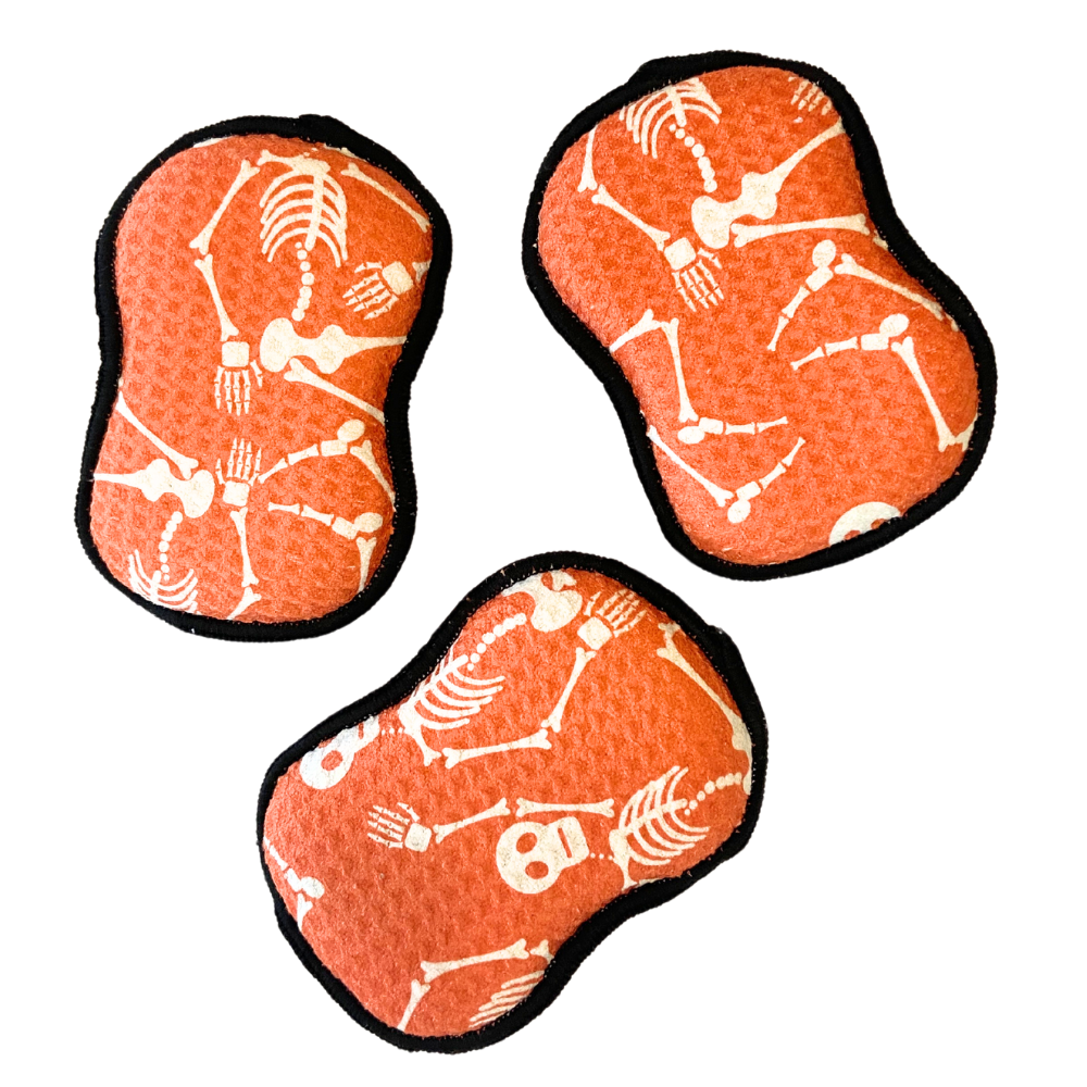 RE:usable Sponges (Set of 3) - Skeleton Sponges &amp; Scouring Pads Once Again Home Co. Orange  