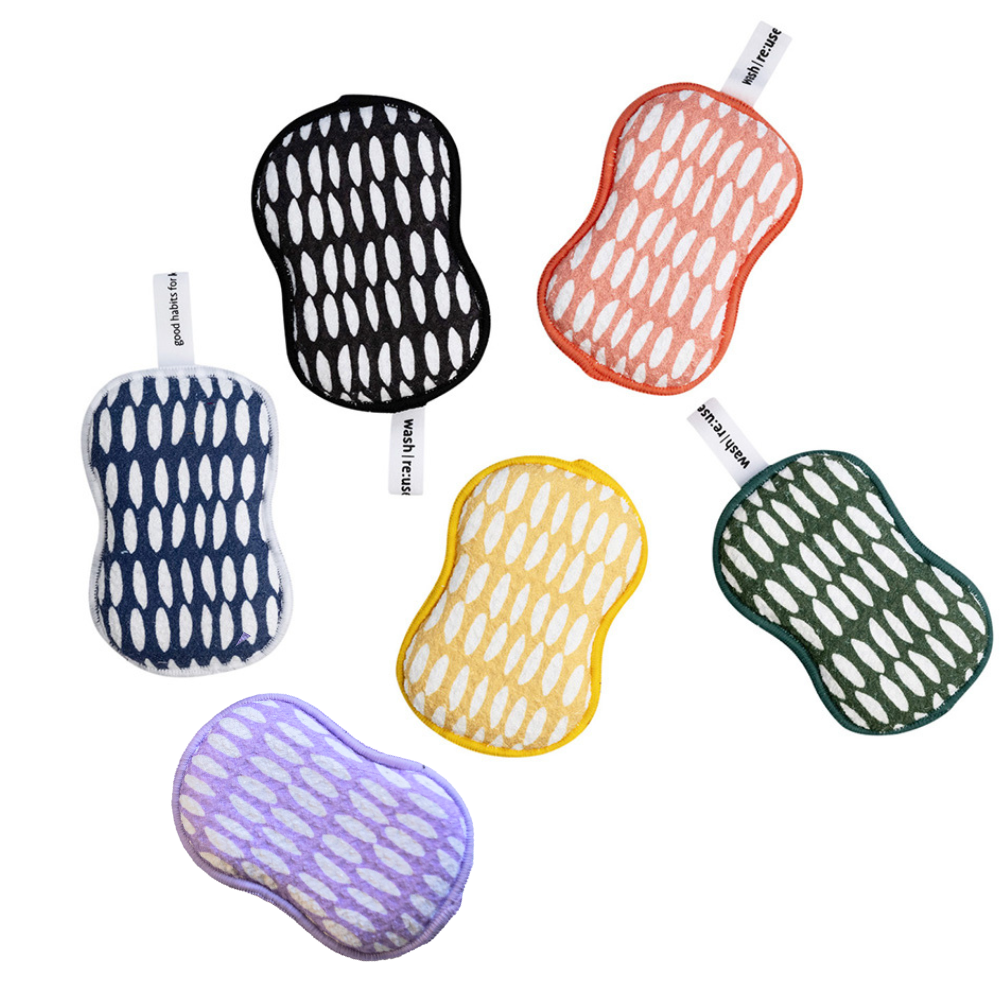 Assorted RE:usable Sponges (Set of 3) - Beans Sponges &amp; Scouring Pads Once Again Home Co.   