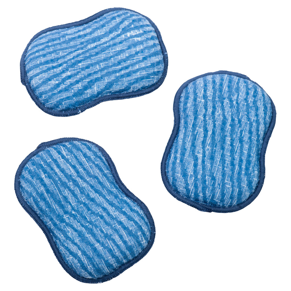 Assorted RE:usable Sponges (Set of 3) - Serenity and Waves Sponges &amp; Scouring Pads Once Again Home Co.   