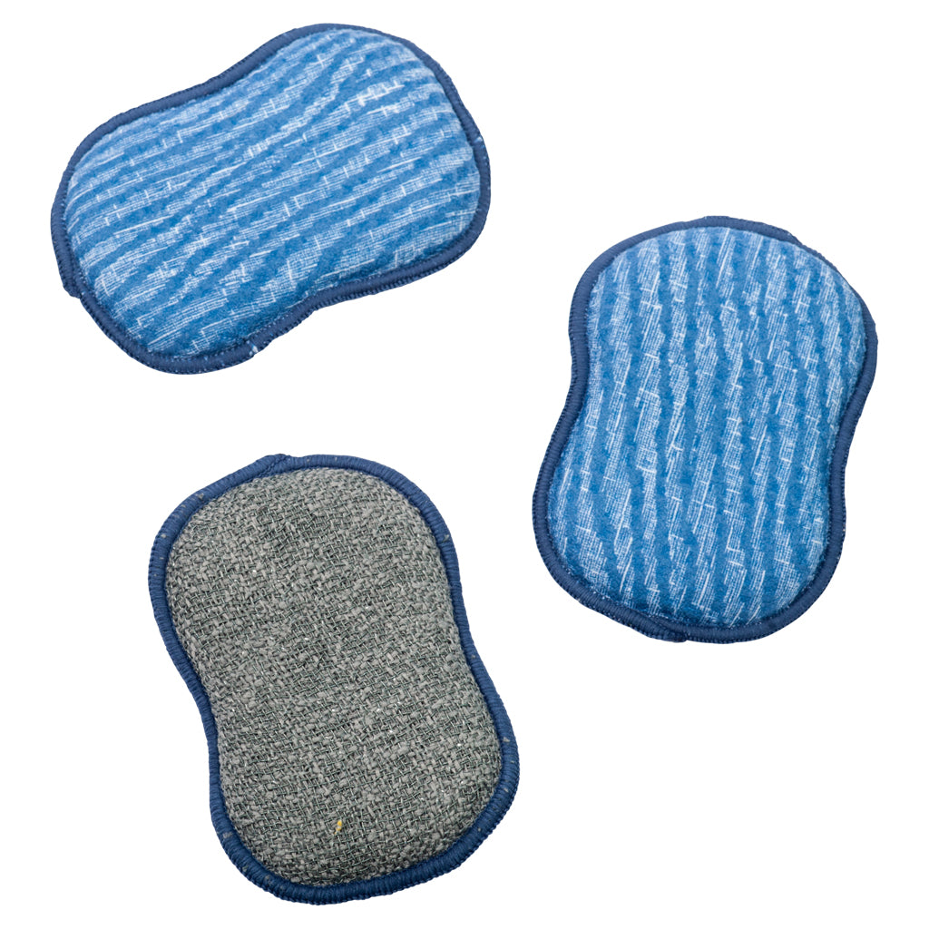 Assorted RE:usable Sponges (Set of 3) - Serenity and Waves Sponges &amp; Scouring Pads Once Again Home Co.   