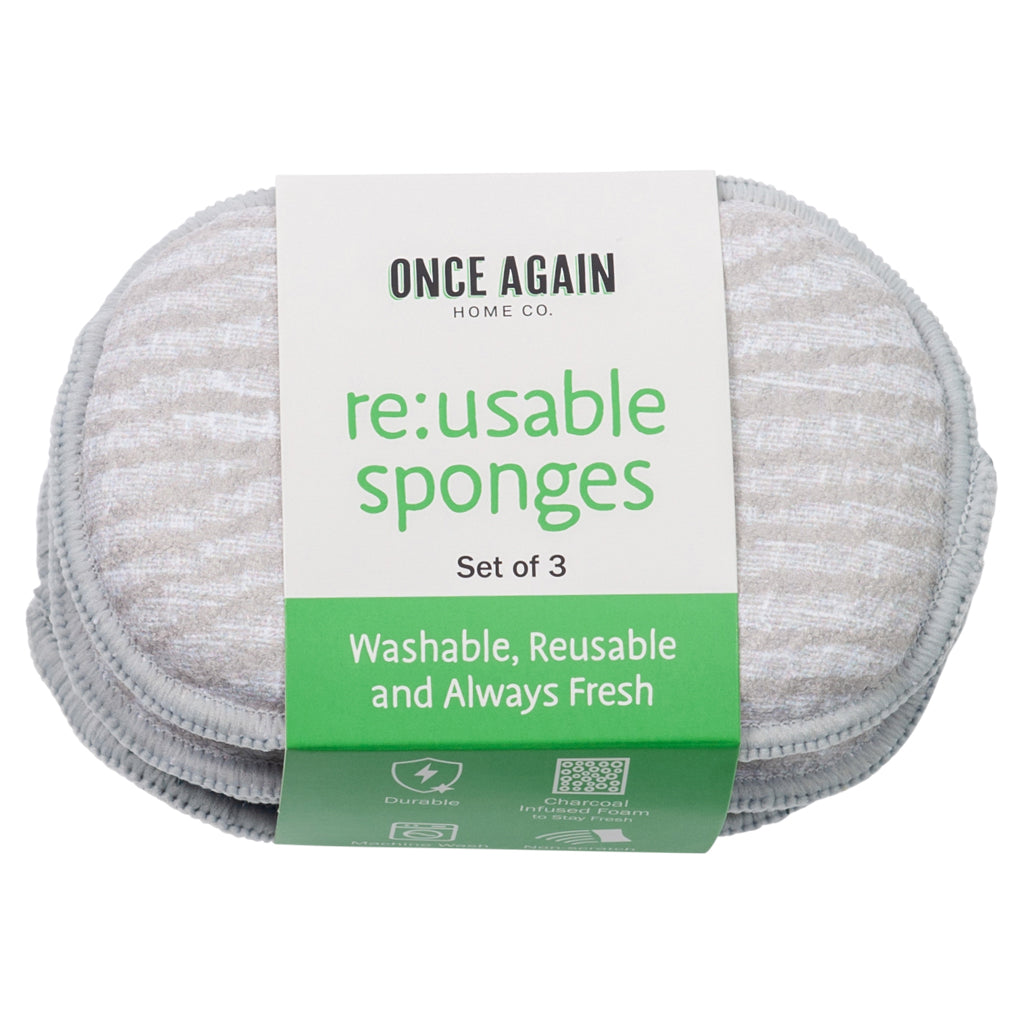 Assorted RE:usable Sponges (Set of 3) - Serenity and Waves Sponges &amp; Scouring Pads Once Again Home Co.   