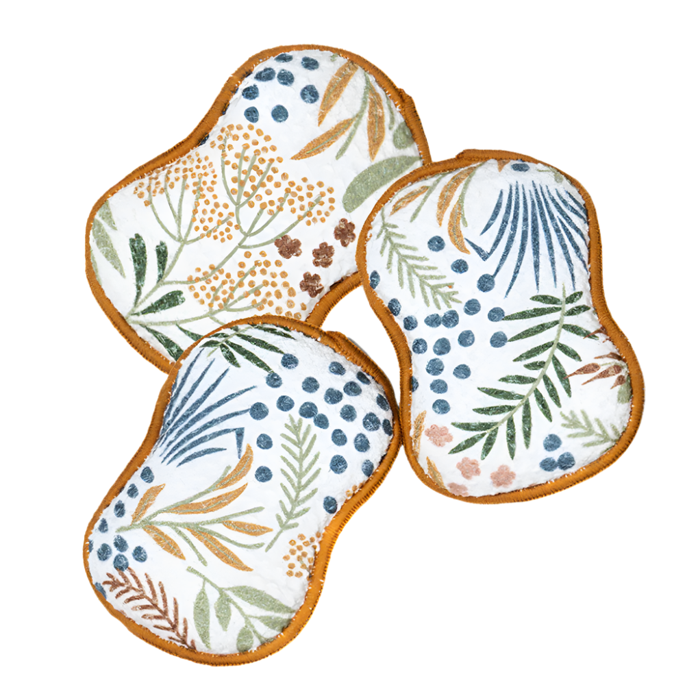 RE:usable Sponges (Set of 3) - Inca Floral