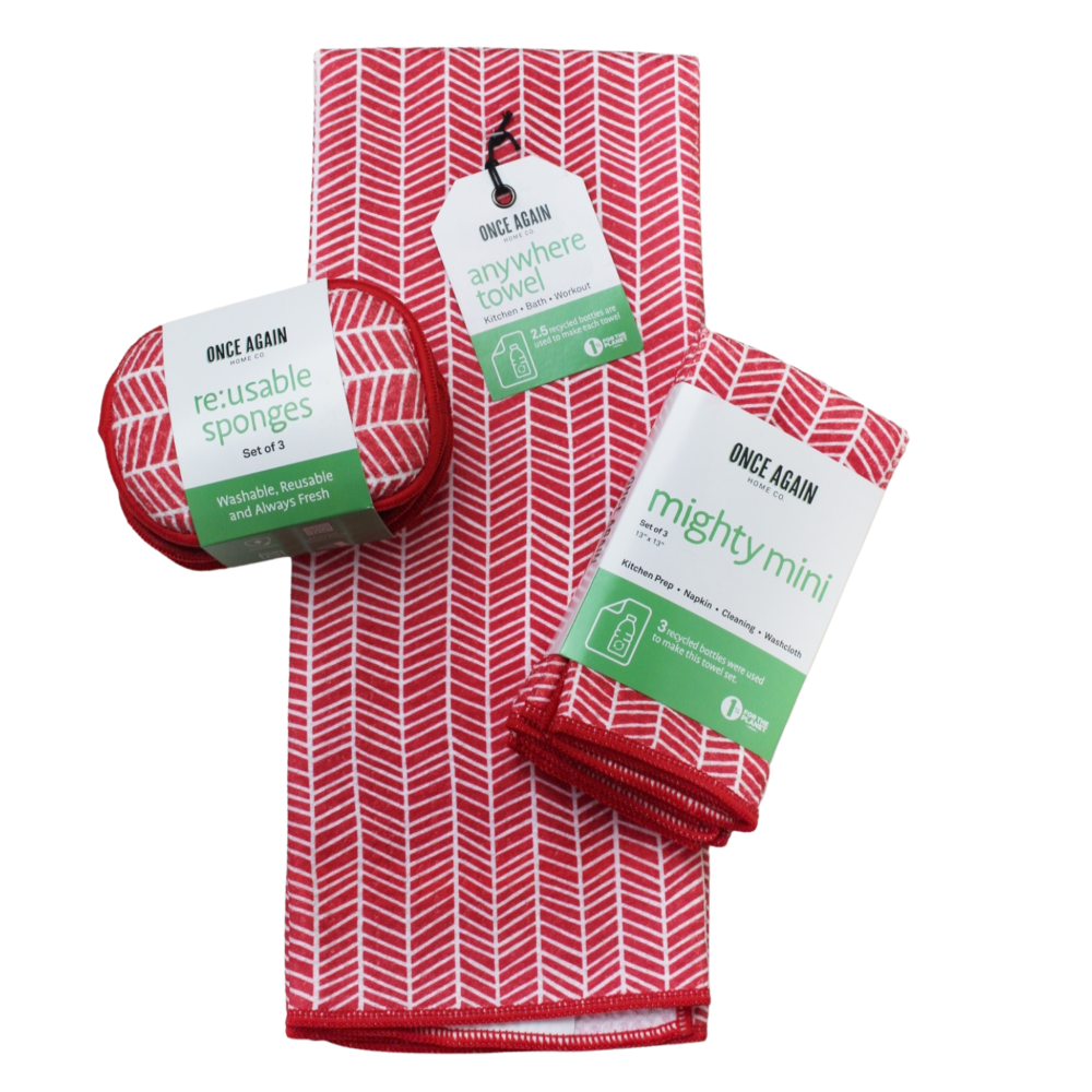 Once Again Home Co. Super Absorbant Anywhere Towel, Branches - Green